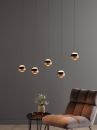 TRIO LED Pendelleuchte Orbit-S Schwarz 5-flg