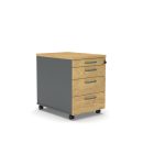 Rollcontainer E10 Natural Hickory