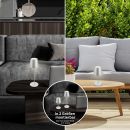 HVMM Akku LED Tischlampe Kiki Grau