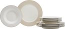 Ritzenhoff & Breker 12tlg. Tafelset Geo Beige-Weiß