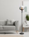 Globo 1-flg Stehleuchte Maxy Rauchglas
