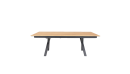 Moderner Esstisch aus Holz mit Metallgestell, rechteckig, minimalistisches Design, ideal für Esszimmer.