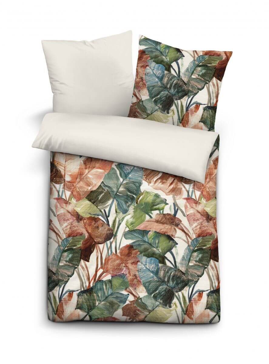 Mako-Satin Bettwäsche 155x220cm fichte Mako-Satin Bettwäsche 155x220cm fichte