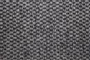 Nahaufnahme einer grauen, gewebten Stoffstruktur mit sichtbarem Textilmuster, Textil, Material, Hintergrund.