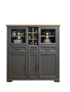 JASMIN Highboard m. Bel. graphit/Artisan Eiche B/H/T ca. 143/150/42 cm JASMIN Highboard m. Bel. graphit/Artisan Eiche B/H/T ca. 143/150/42 cm