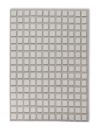 Hellgrauer Teppich mit quadratischem Muster, modernes Design, rechteckig, geeignet für Wohnzimmer oder Büro.