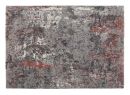 Moderner Teppich mit abstraktem Muster in Grau, Rot und Creme, rechteckig, Wohnzimmer-Dekoration.