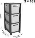 Rollcontainer 3x16L