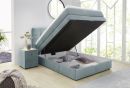 Boxspringbett Amy mit Bettkasten Türkis 140 x 200 cm