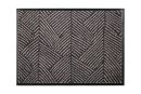 Schmutzfangmatte mit modernem, geometrischem Zickzack-Muster in Schwarz und Beige, rutschfest, rechteckig.