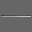 Schwarze LED-Linienleuchte auf grauem Hintergrund, moderne Deckenlampe für Wohn- und Arbeitsräume.
