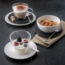 Mokka-/Espressountertasse, schwarz,grau