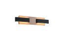 Musterring LED Wandlampe MR-Rivera 1flg Moderne LED-Wandleuchte in Schwarz und Gold, rechteckiges Design, indirekte Beleuchtung fu00fcr Innenru00e4ume.