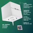 Leuchtender LED-Würfel für Garten oder Terrasse, per Fernbedienung steuerbar, Farbwechsel und Dauerlicht.