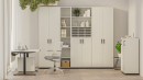 Flügeltürenschrank K40 White Grey 80 x 234 cm