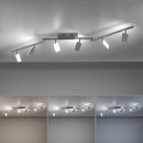 Paul Neuhaus 6 flg LED Spot Pure-Mira Aluminium