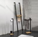 kela WC Garnitur Oak Metall Schwarz Matt