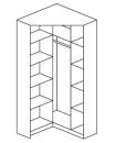 Rauch Drehtüren-Eckschrank Celle 2-Türig 117x197cm