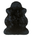 Australisches Lammfell Australisches Lammfell Schwarz 68 x 100 cm