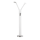 Fischer & Honsel 2-flg LED Stehleuchte Dent-TW Nickel