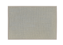 Graue Stoffserviette aus Leinen mit beigem Rand, quadratisch, minimalistisches Design, Tischdekoration