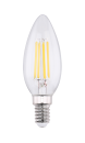 LED-Filamentlampe E14, klar, energiesparend, warmweißes Licht, moderne Glühbirne für Innenbeleuchtung