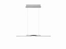 Moderne LED-Pendelleuchte aus Aluminium in Silber, hu00f6henverstellbar, minimalistisch, fu00fcr Esszimmer oder Bu00fcro.