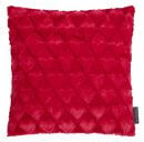 Fluffy Hearts Kissen 40x40cm, rot