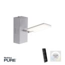 Moderne LED-Wandleuchte aus Aluminium mit Fernbedienung, CCT-Farbwechsel, Neuhaus PURE Serie.