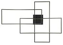 Moderne LED-Wandlampe mit geometrischem, rechteckigem Design in Schwarz, minimalistische Wohnraumbeleuchtung.