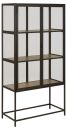 Vitrine Seaford Eiche Schwarz 77 x 150 cm