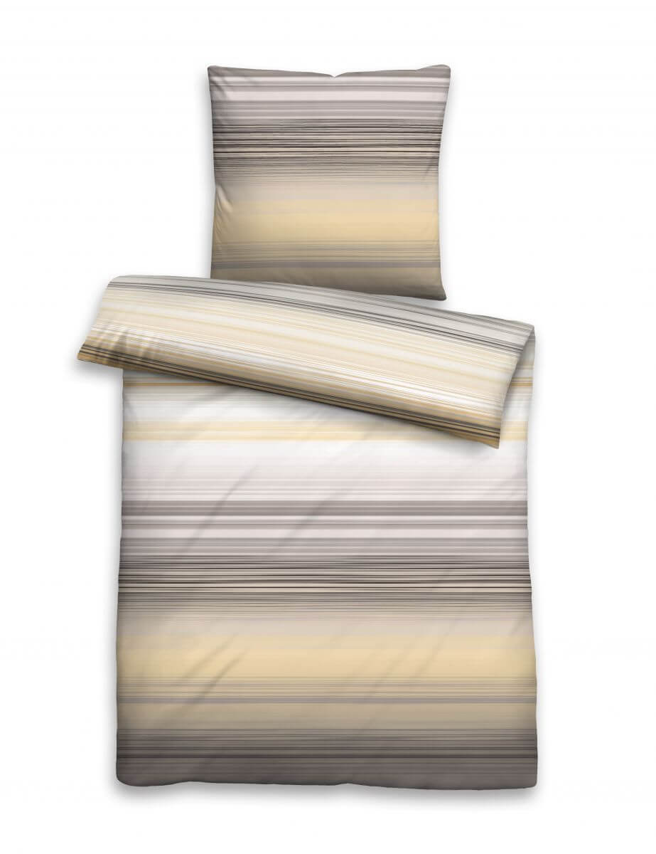 Edel Perkal Bettwäsche 155x220cm taupe Edel Perkal Bettwäsche 155x220cm taupe