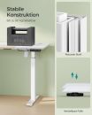 Höhenverstellbarer Schreibtisch aus robustem Stahl, bis 80 kg belastbar, mit verstellbaren Füßen, modern.