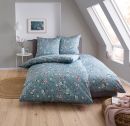 Kleine Wolke Florina Satin Garnitur 155x220cm Hellblau