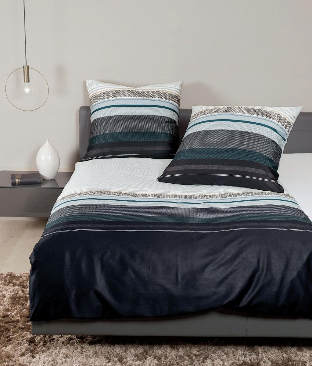 J.D. Mako-Satin Bettwäsche 240x220-2x80x80cm platin J.D. Mako-Satin Bettwäsche 240x220-2x80x80cm platin