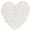 Fluffy Hearts Herzkissen 40x35cm, weiss